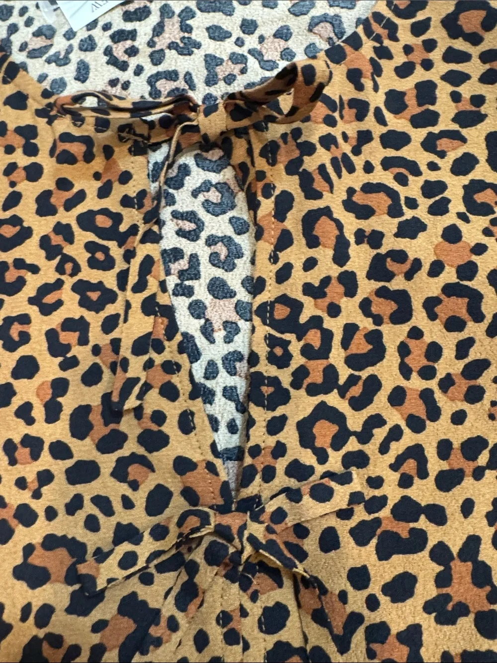 J. Crew Leopard Print Peplum Short Sleeve Top in Brown and Black